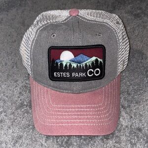 Zephyr Gray and Pink Estes Park CO Trucker Hat